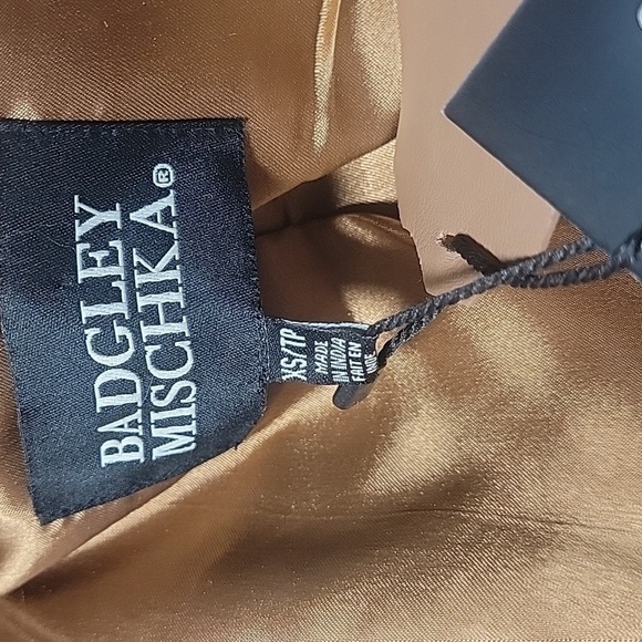 Badgley Mischka Lamb Leather Rosely Trenchcoat NWT Size XS - Picture 8 of 11